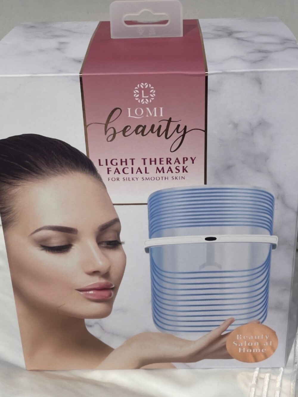 LOMI Beauty Light Therapy Facial Mask - Blue & White NIB